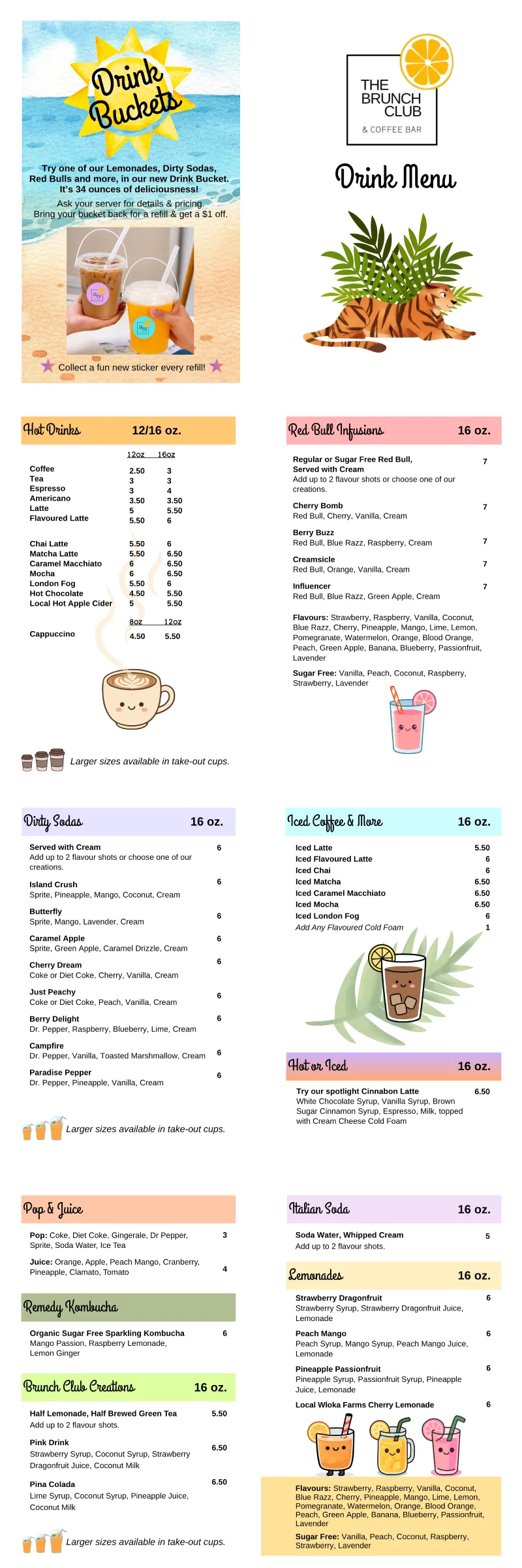A vertical shot of a drink and dish at The Brunch Club